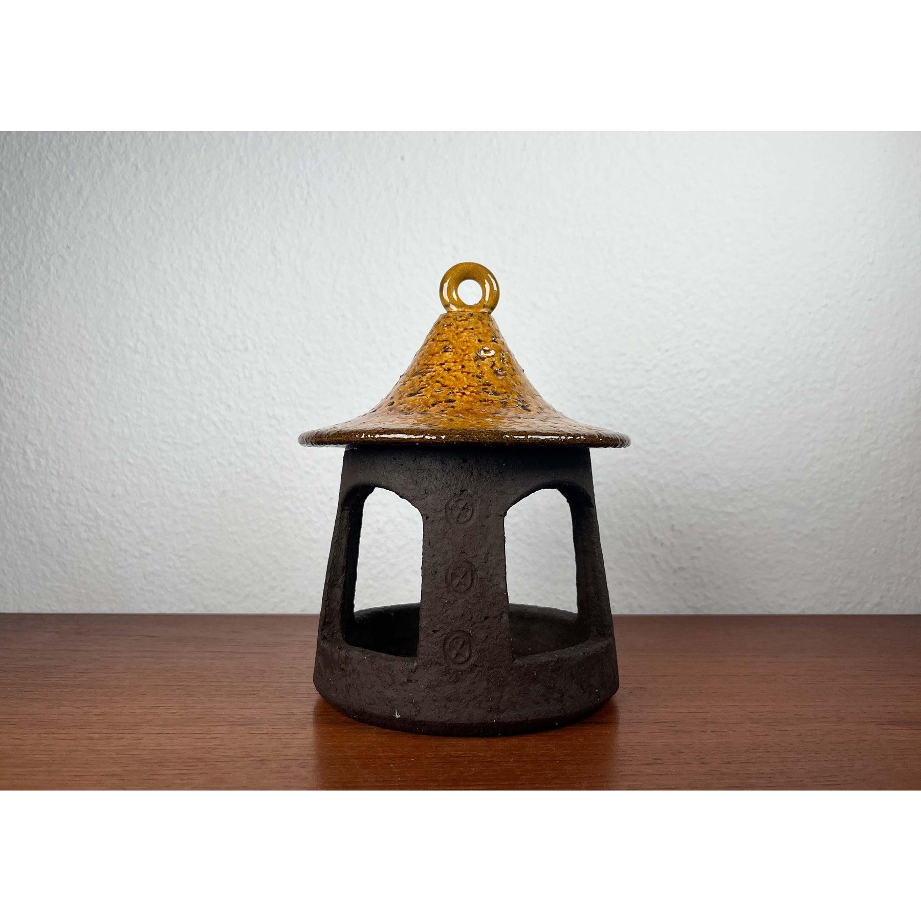 Farol portavelas danés de Studio Pottery de Hegnetslund Keramik, años 60 en venta 9