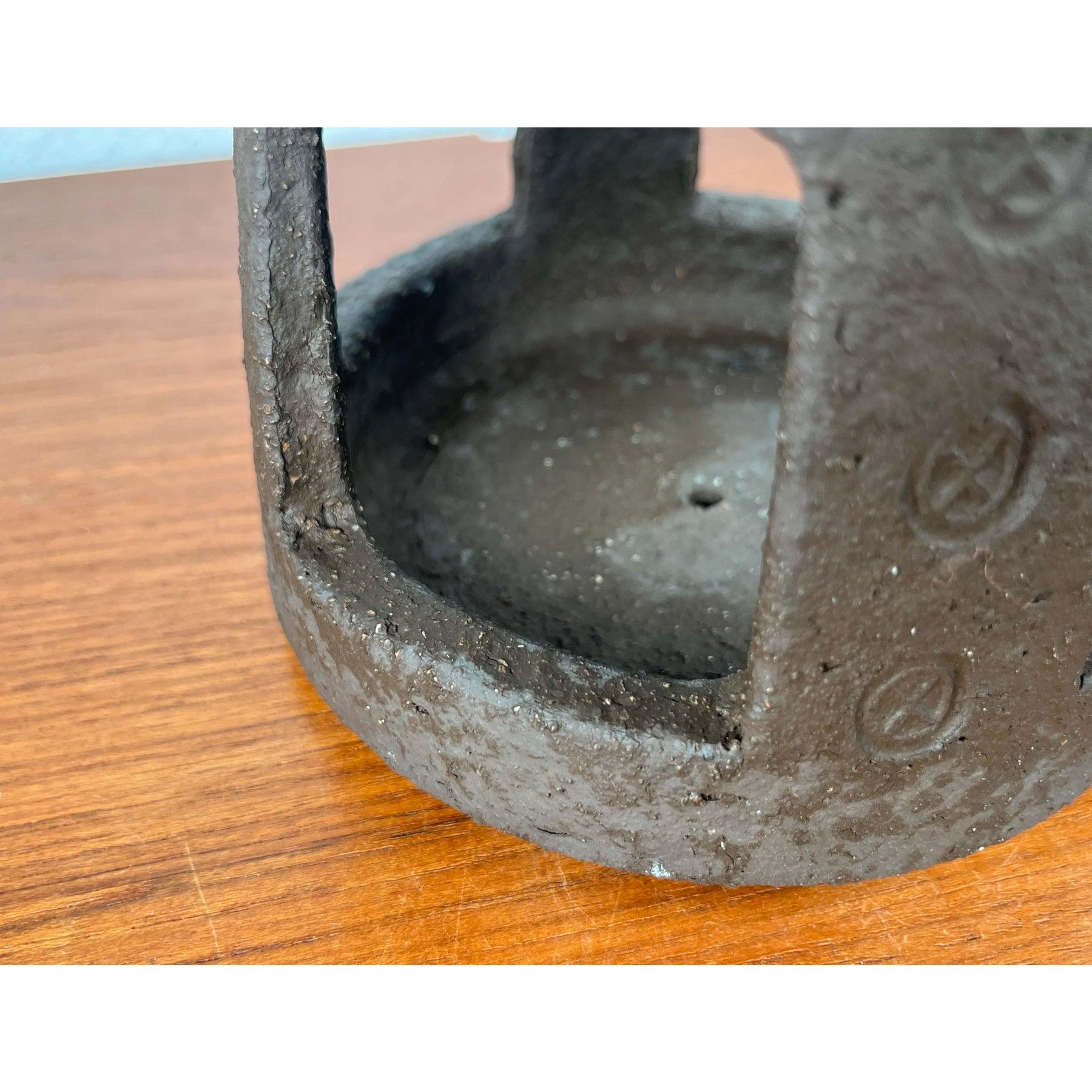Farol portavelas danés de Studio Pottery de Hegnetslund Keramik, años 60 Cerámico en venta