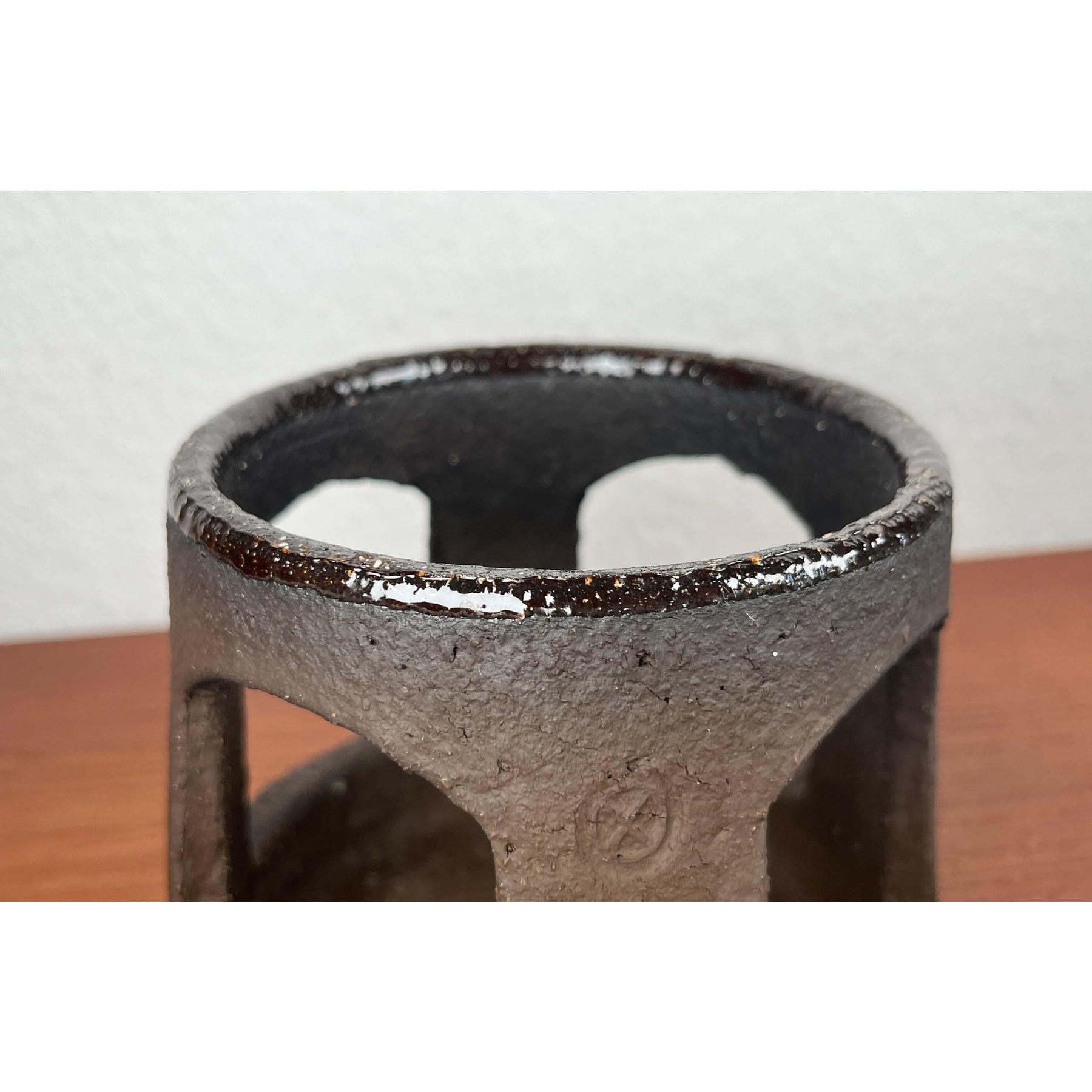 Farol portavelas danés de Studio Pottery de Hegnetslund Keramik, años 60 en venta 1