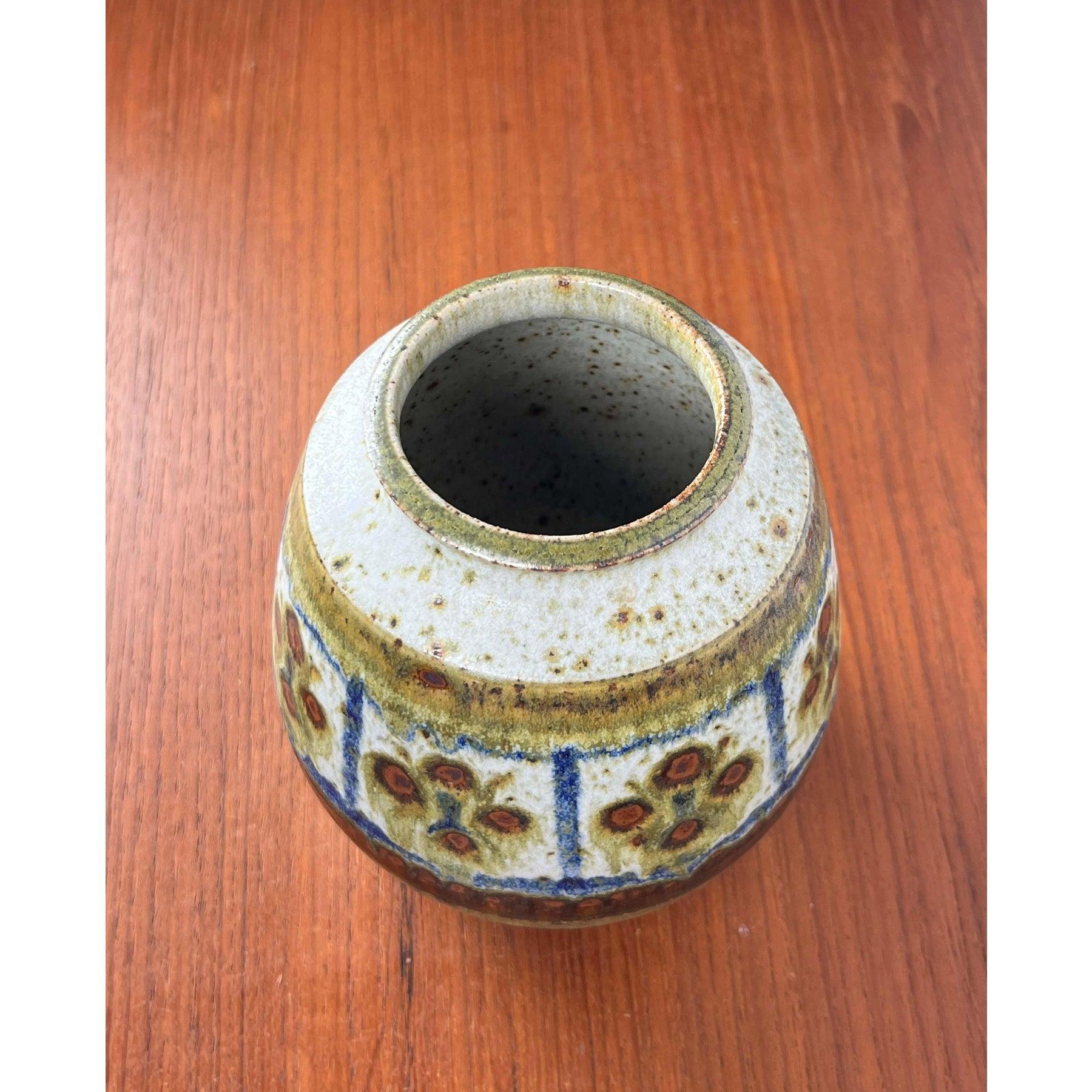 Danois Vase danois en Studio Pottery de Michael Andersen, Bornholm, années 1960 en vente