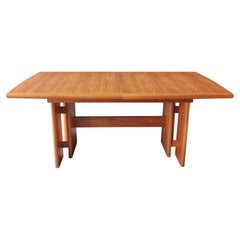 Danish Style Large Teak Extension Dining Table by Nordic Furniture Retro 1980s
