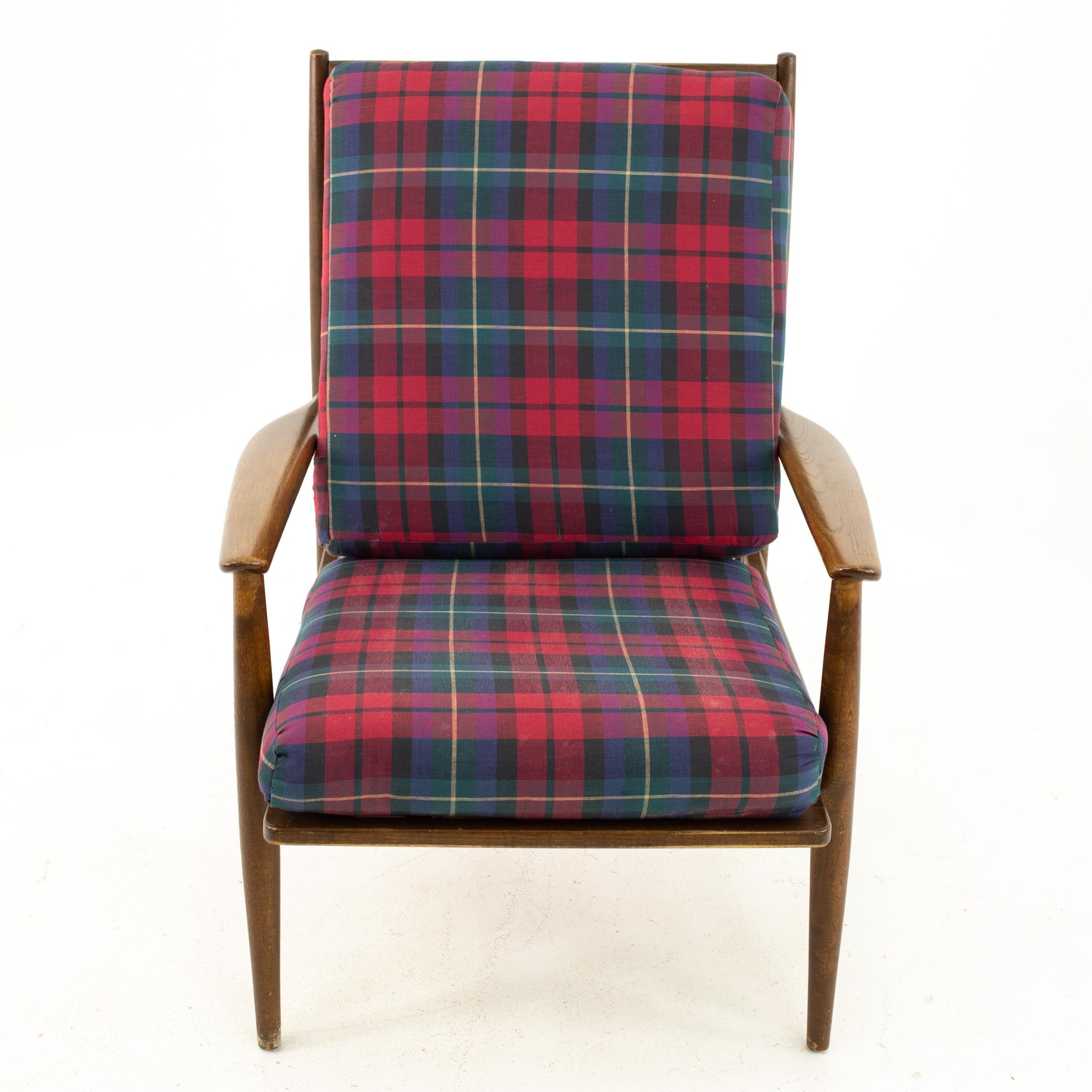 Danish Style Midcentury Walnut Lounge Chairs, Pair 4