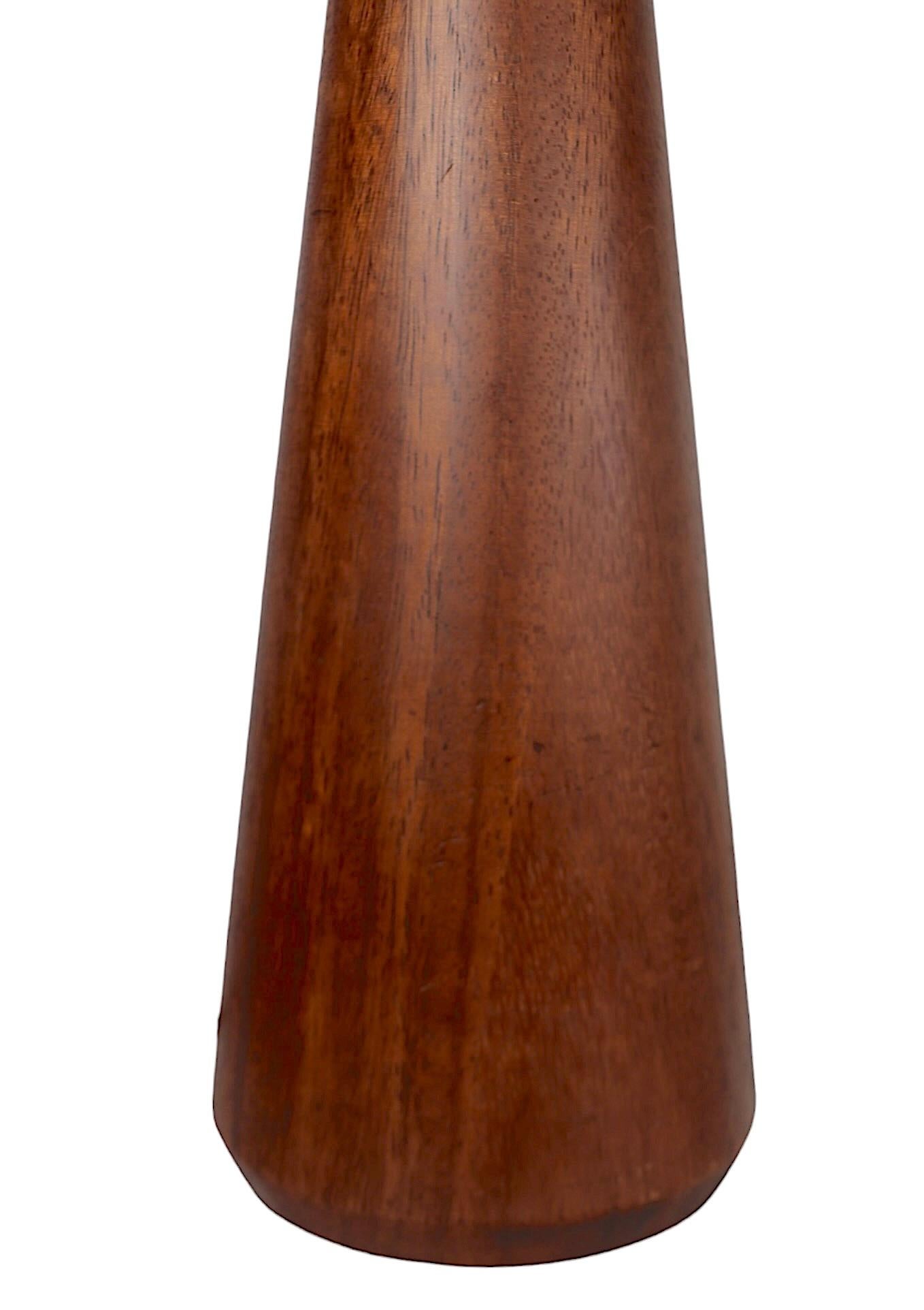  Danish Style Mid Century Wood Table Lamp c 1950/60's For Sale 2
