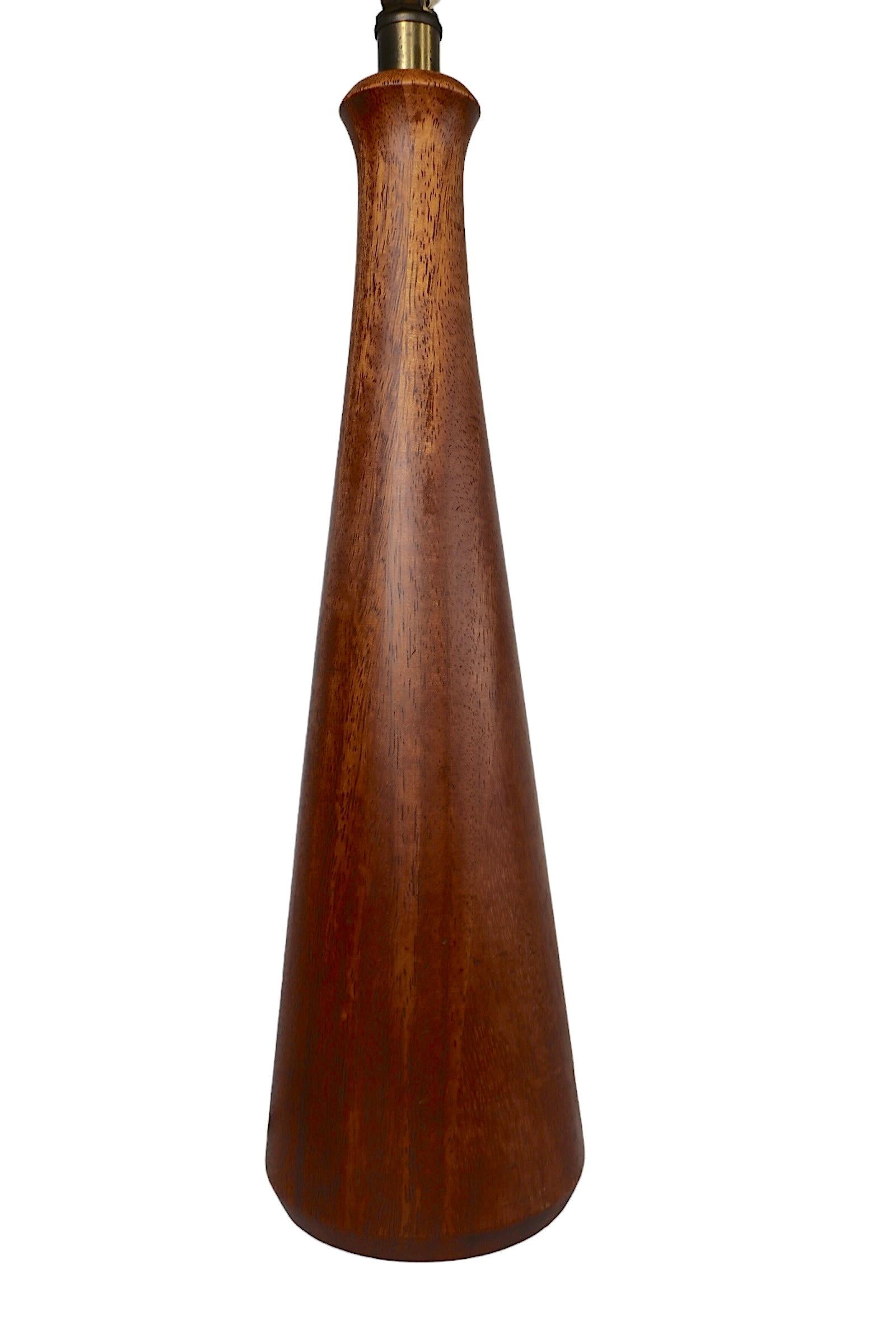  Danish Style Mid Century Wood Table Lamp c 1950/60's For Sale 3