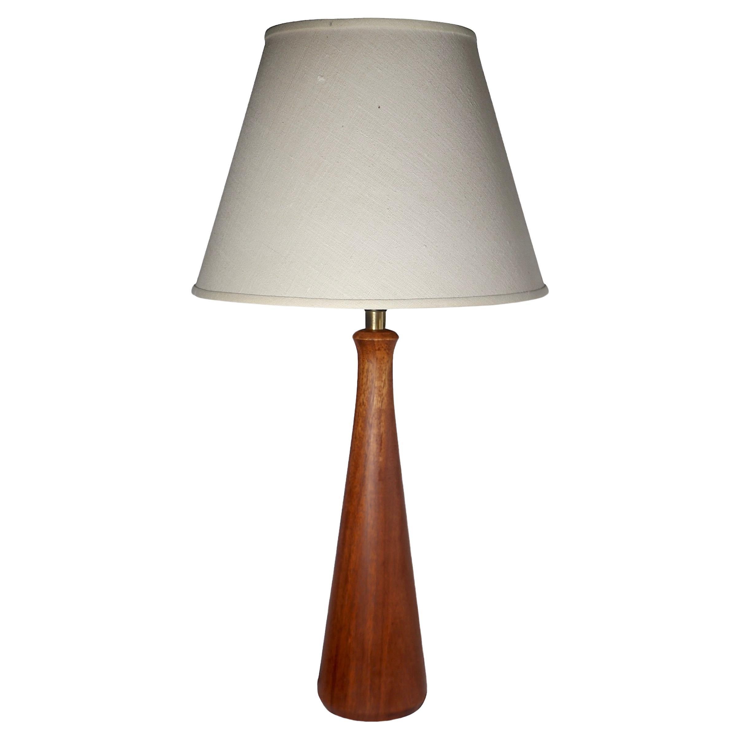 Danish Style Mid Century Wood Table Lamp c 1950/60's For Sale