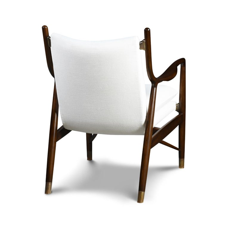 Danish Style Rode Chair from the 50´s, Molded in Wood, Upholstered Seat ...