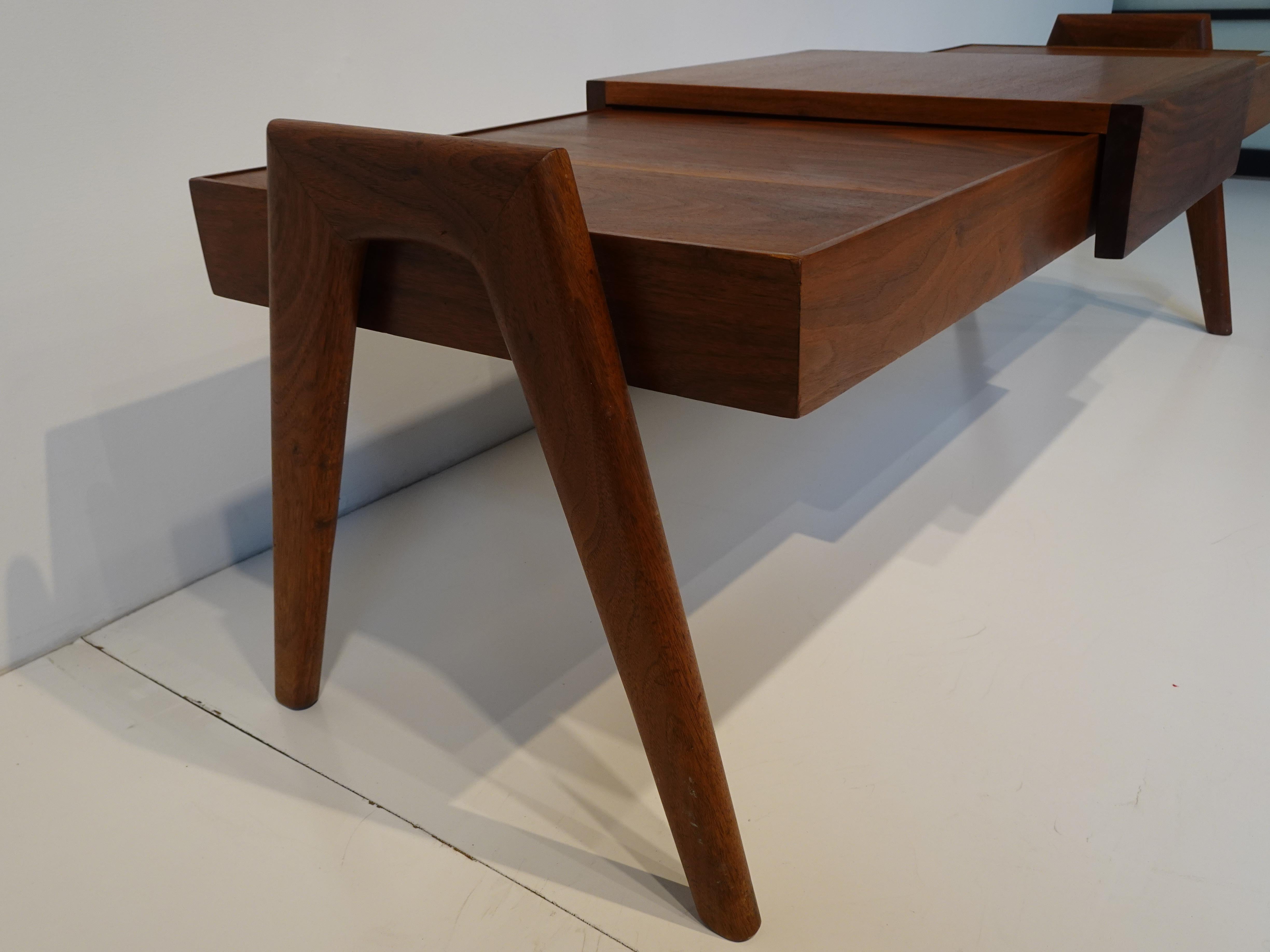 20th Century Danish Styled Teak Coffee Table in the Manner of Svend Aage Madsen