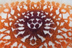 Danish Sunburst Carpet or Wall Hanging, Abstract Design, Dancing Figures, 1970