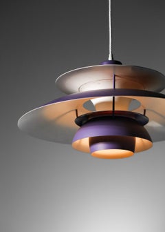 Danish suspension Louis Poulsen PH5 Poul Hennigsen blue violet
