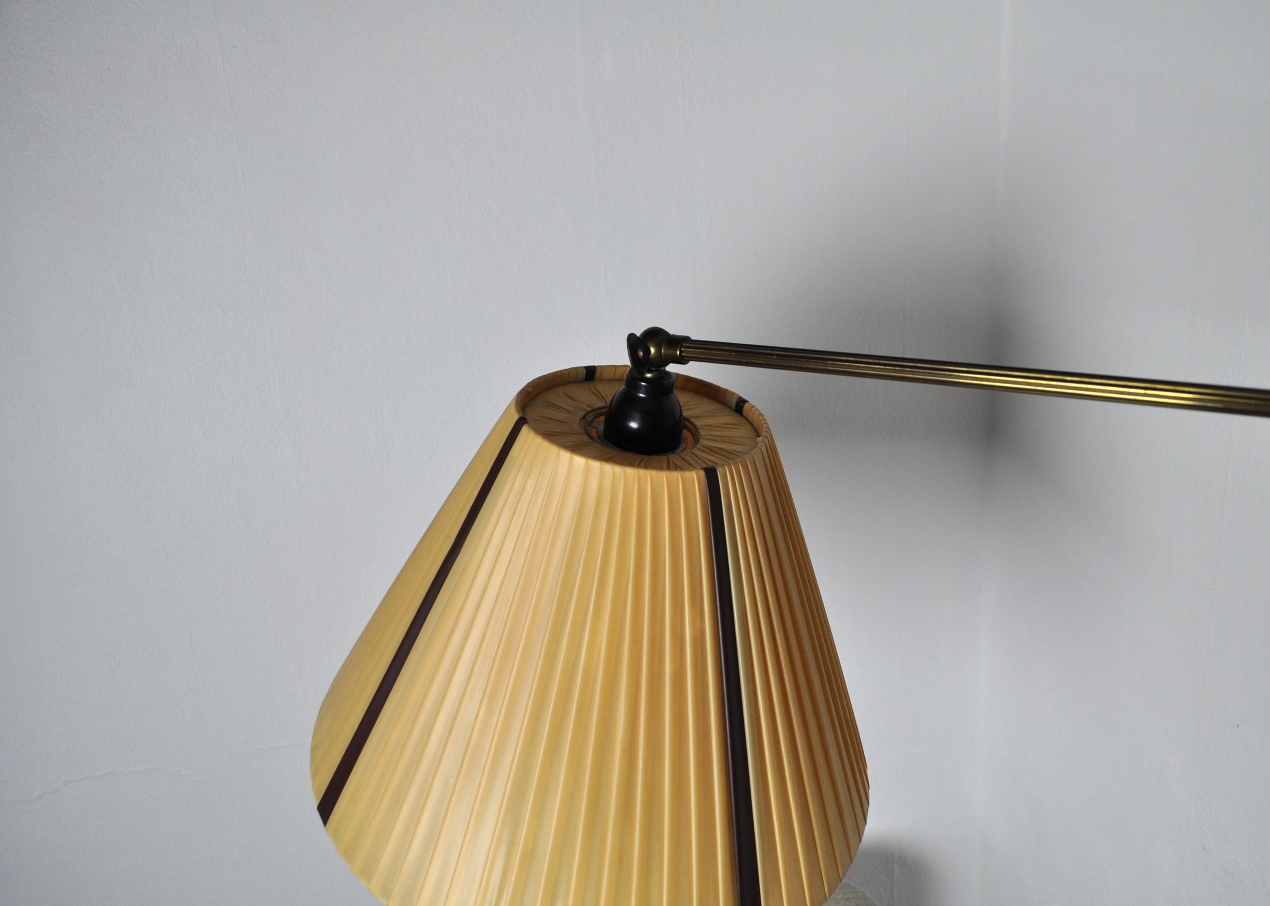 Danish Swing Arm Brass Wall Lamp, 1950s 2