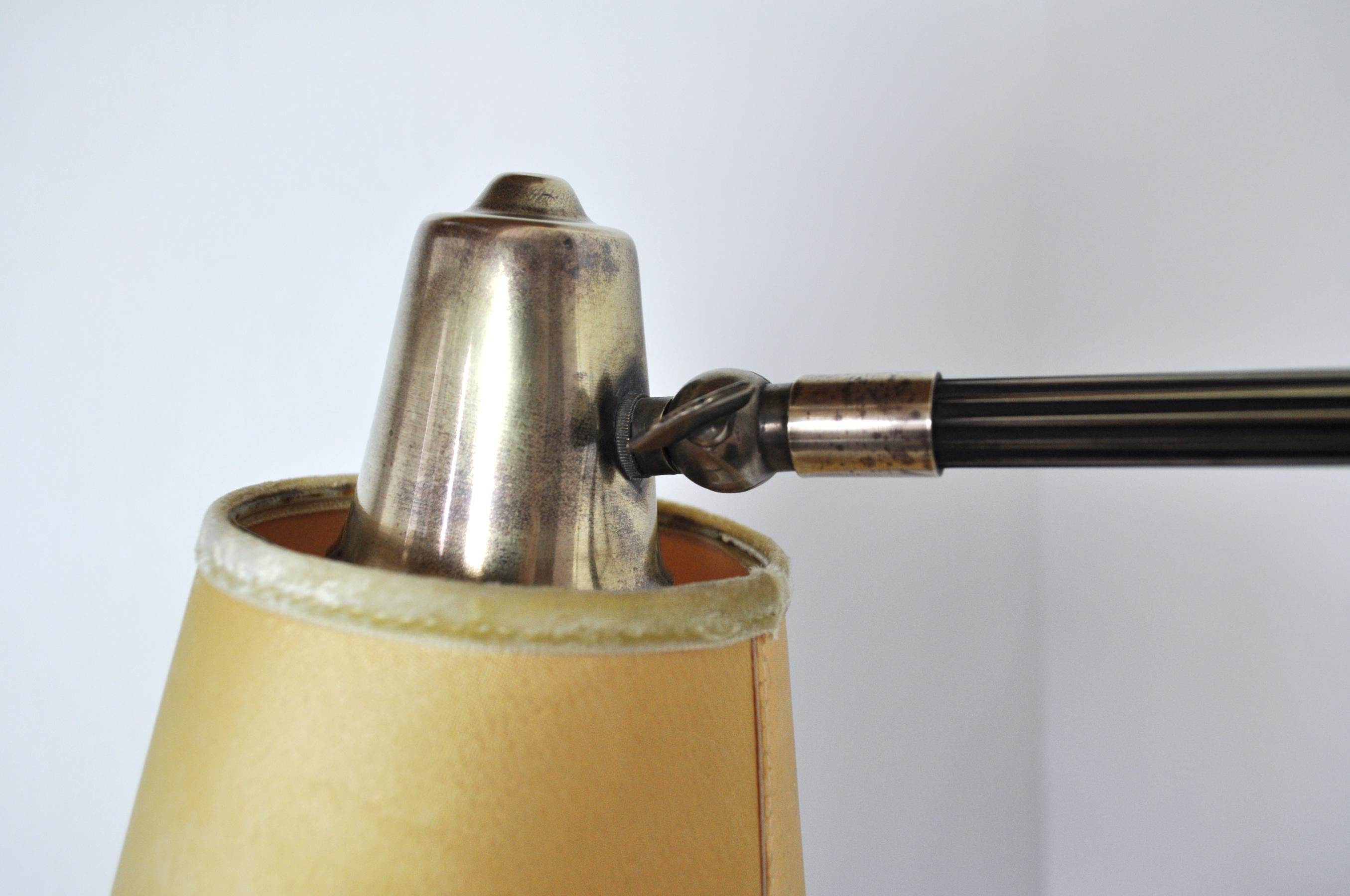 Danish Swing Arm Brass Wall Lamp, 1950s For Sale 4