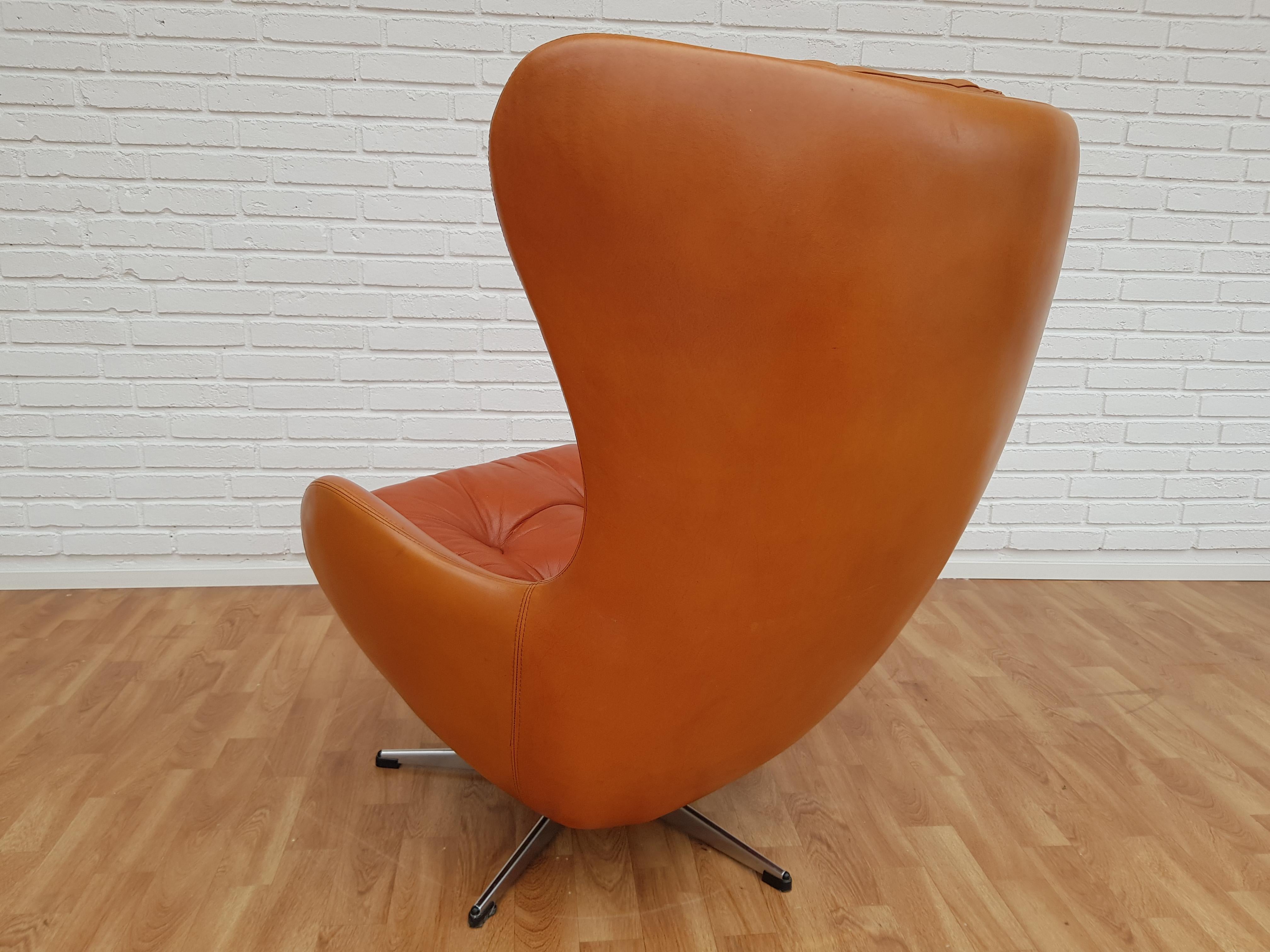 Dänischer drehbarer Loungesessel, Henry Walter Klein für Bramin, 1970er Jahre, Renewed Leder 3