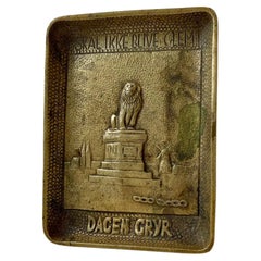 Dänischer symbolischer Löwen-Aschenbecher aus Bronze, 1940er Jahre
