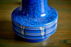 Danish Table Lamp in Blue Ceramic, Mid-Century Modern, 1960s, Denmark