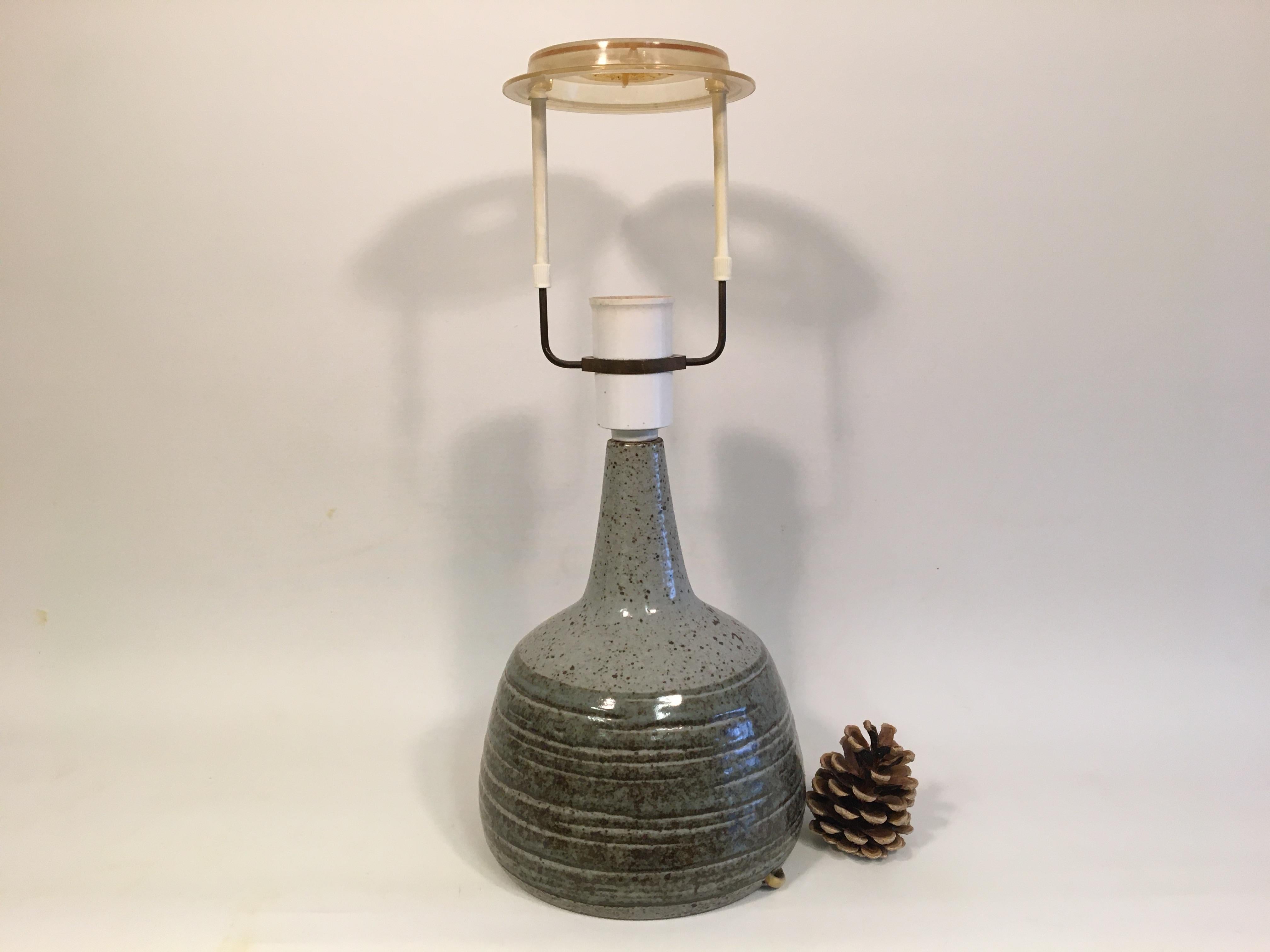 Mid-20th Century Danish Table Lamp in Stoneware from Palshus For Sale