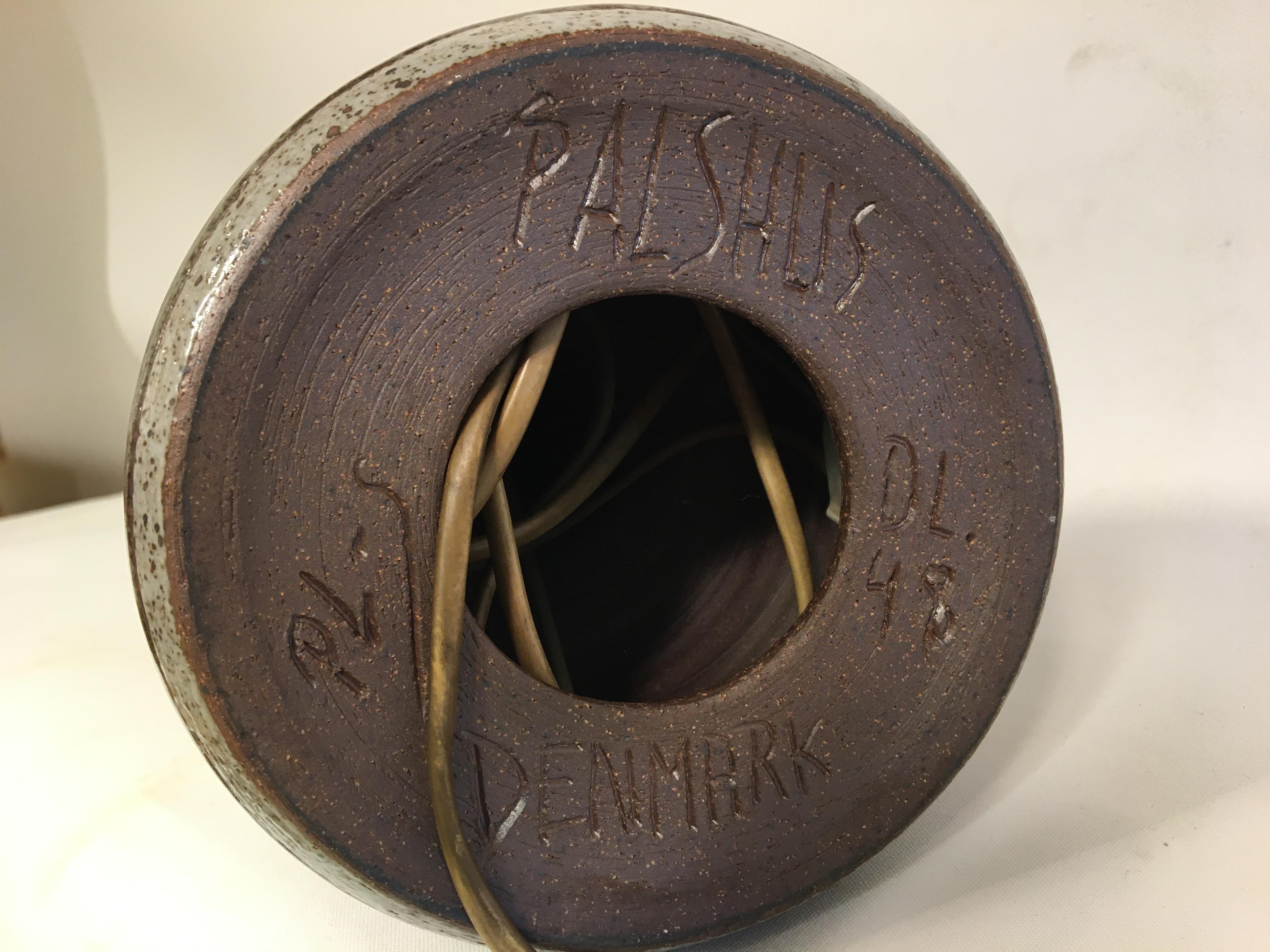 Danish Table Lamp in Stoneware from Palshus For Sale 1