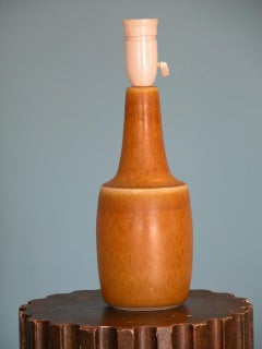 Danish Table Lamp, Stoneware/Hare's Fur Glaze, Bornholm Møbelfabrik, circa 1940
