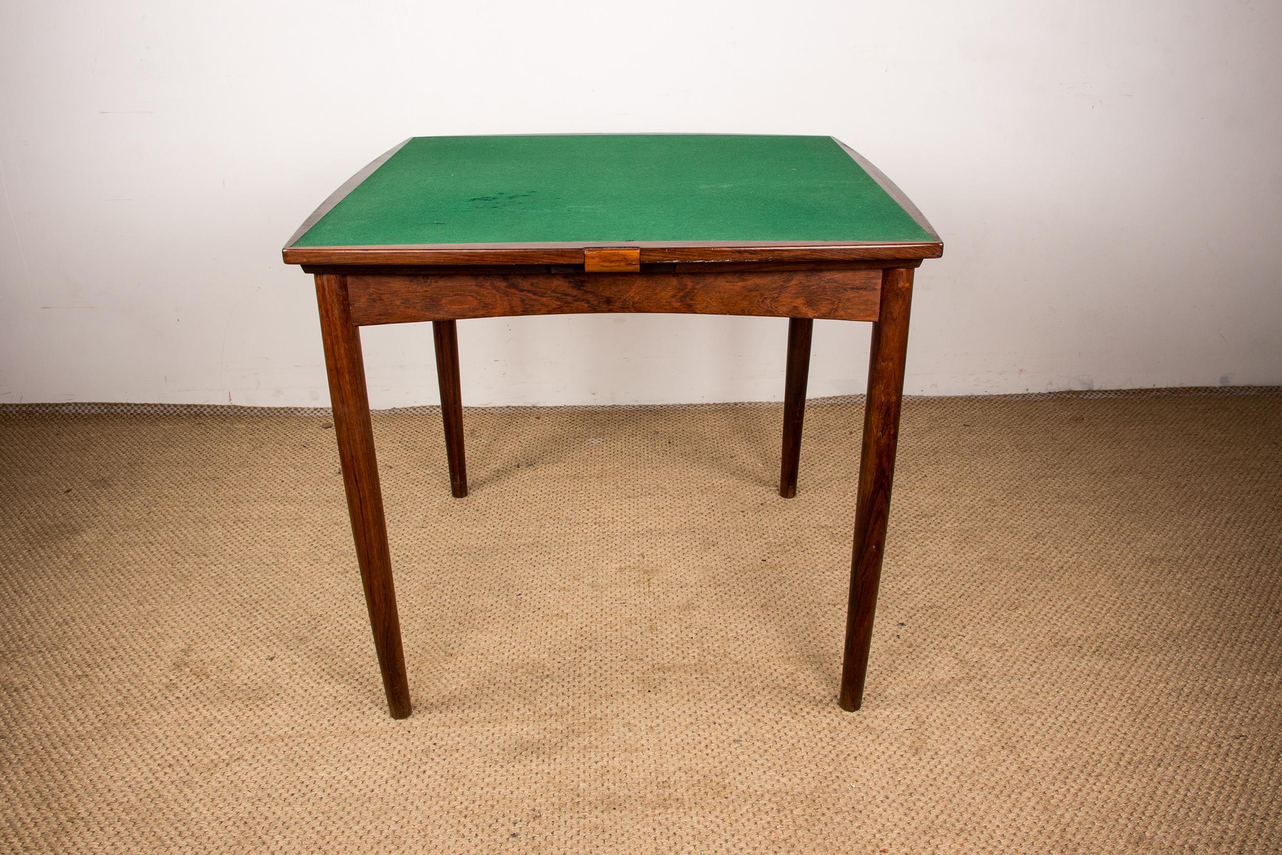 Table danoise, estampillée, extensible et réversible pour les jeux ou les repas 1960. en vente 8