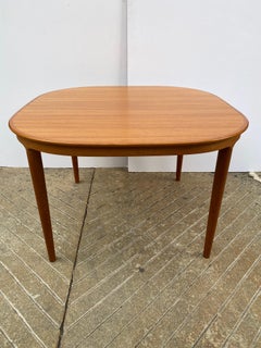 Danish Table with Rounded Corners/ 2 20" Leaves by Skovmand and Andersen
