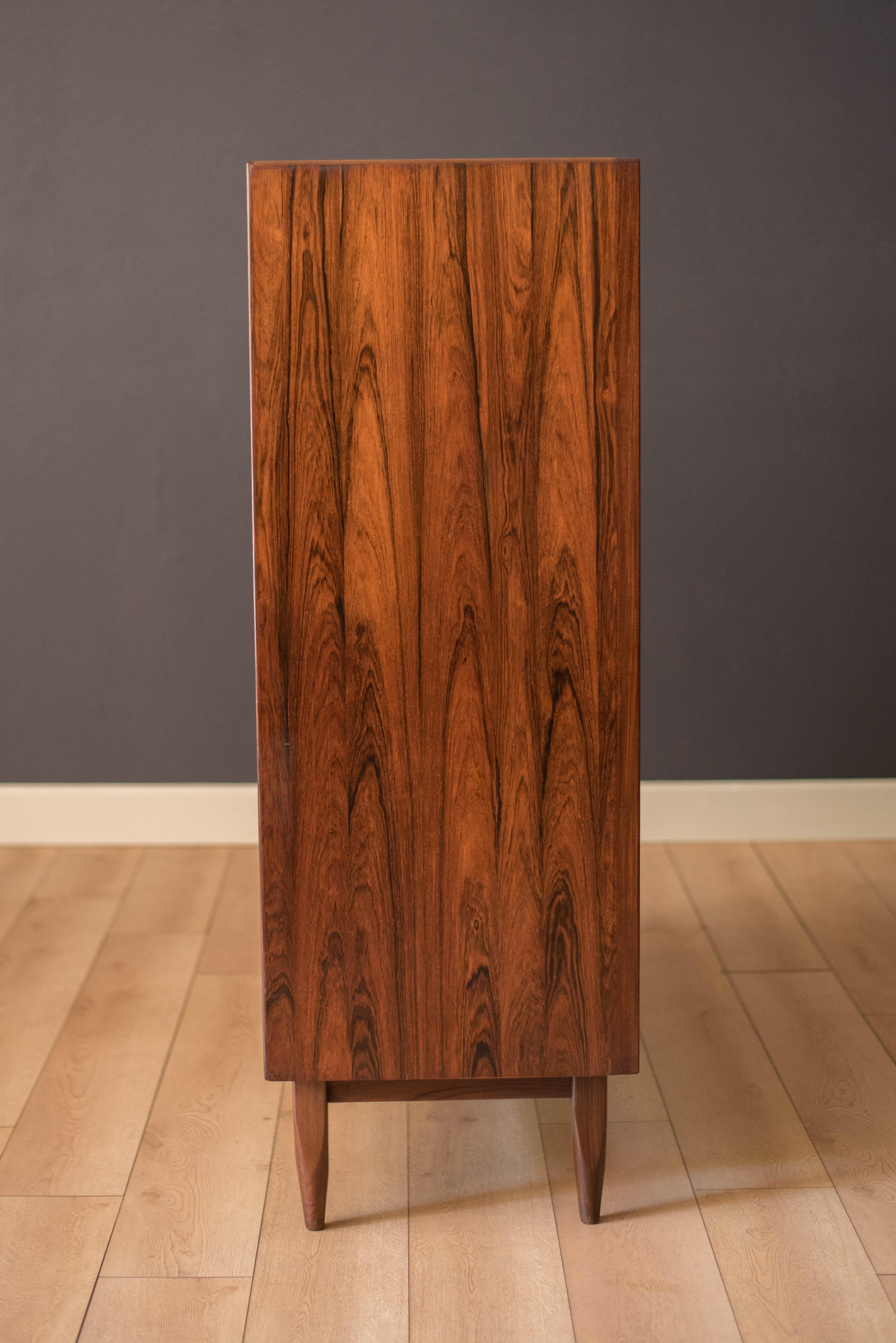 Danish Modern Tall Rosewood Falster Dresser Chest by Svend Madsen 5