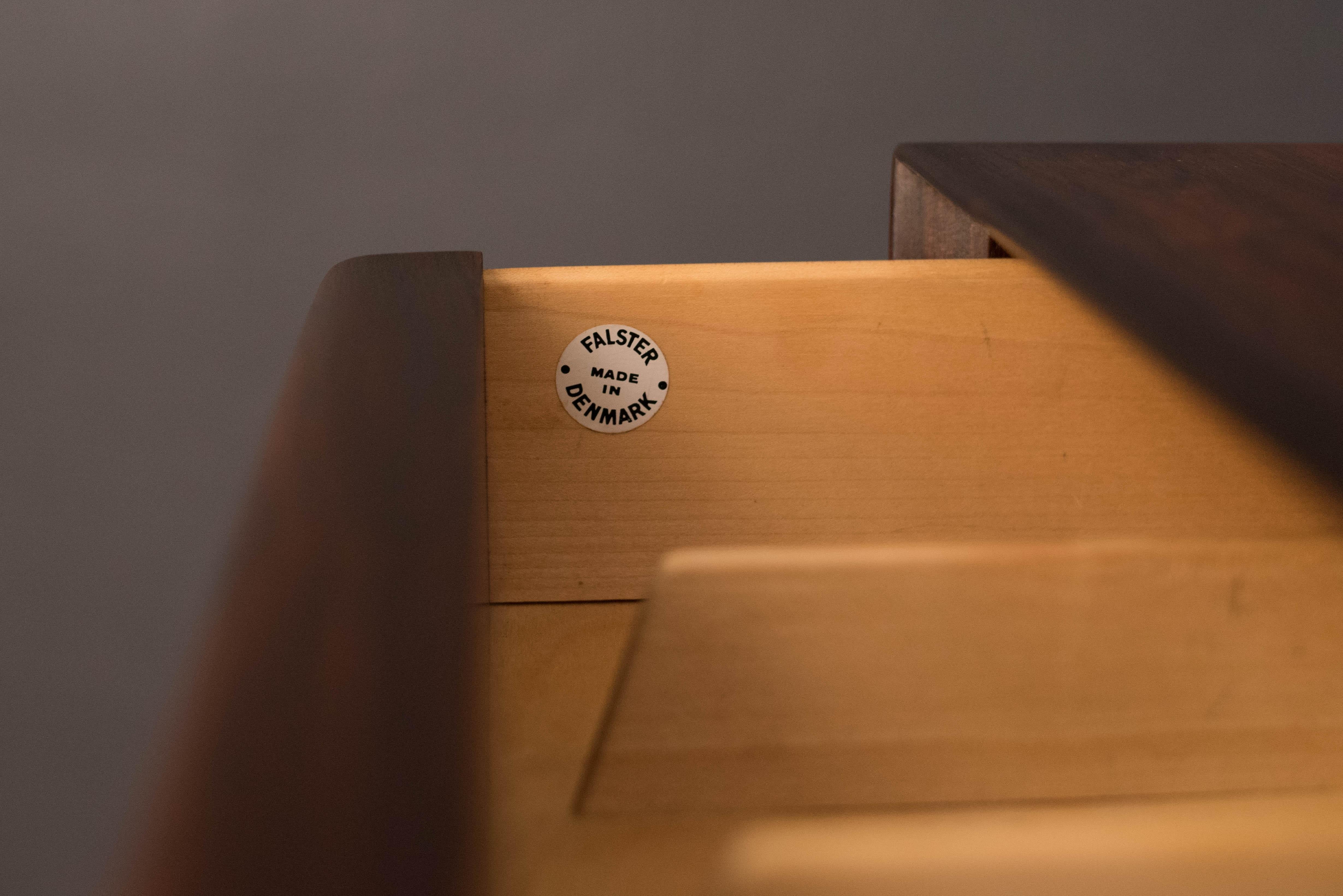 Danish Modern Tall Rosewood Falster Dresser Chest by Svend Madsen 7