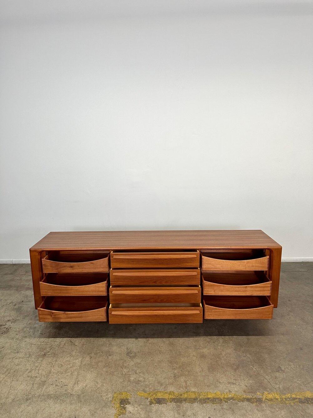 Danish Tambour Credenza with Plinth Base 4