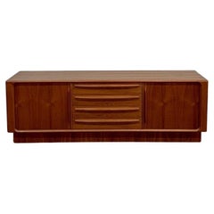 Danish Tambour Credenza with Plinth Base