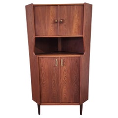 Danish Teak 1950s Corner Cabinet