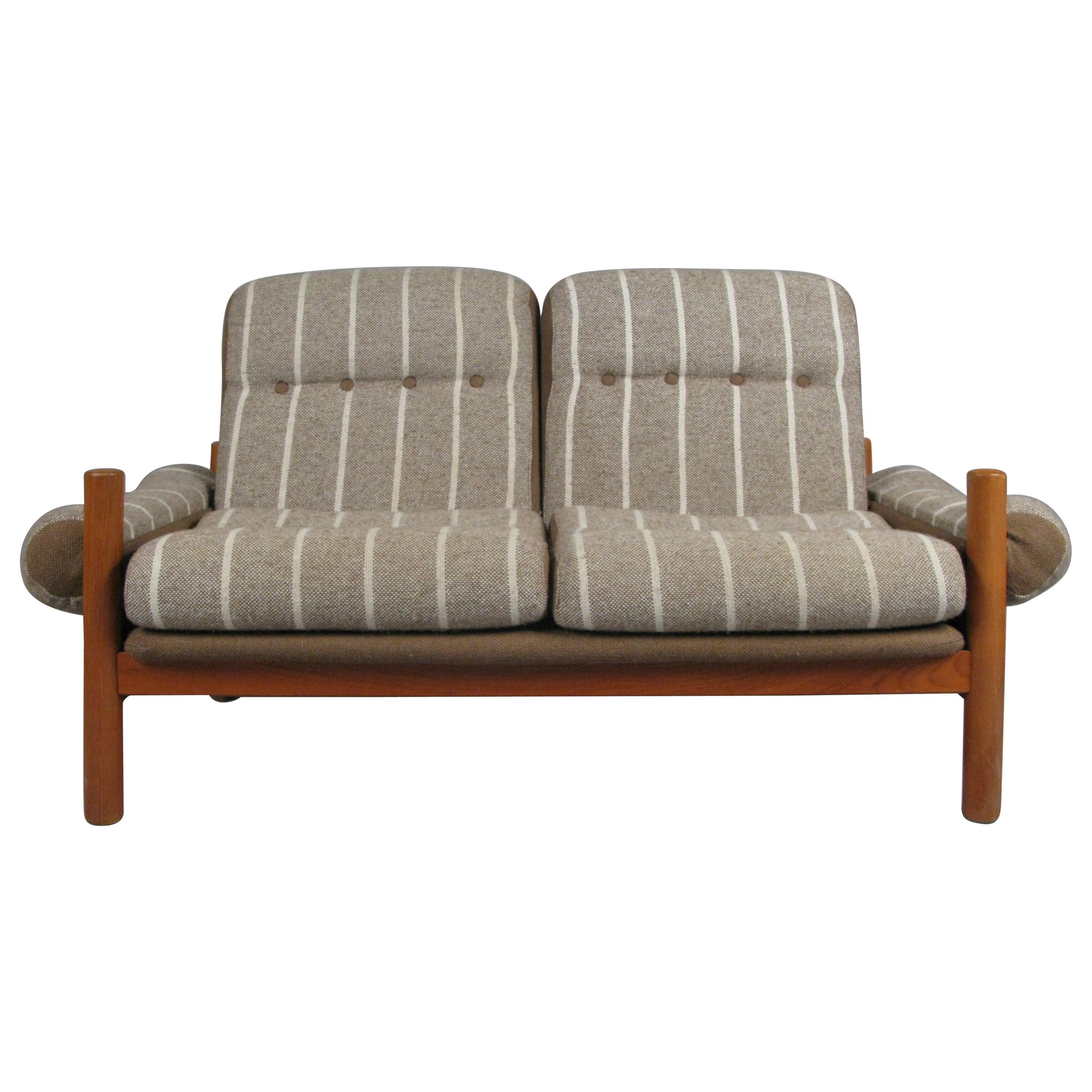 Danish Teak 1970s Settee by Domino Mobler