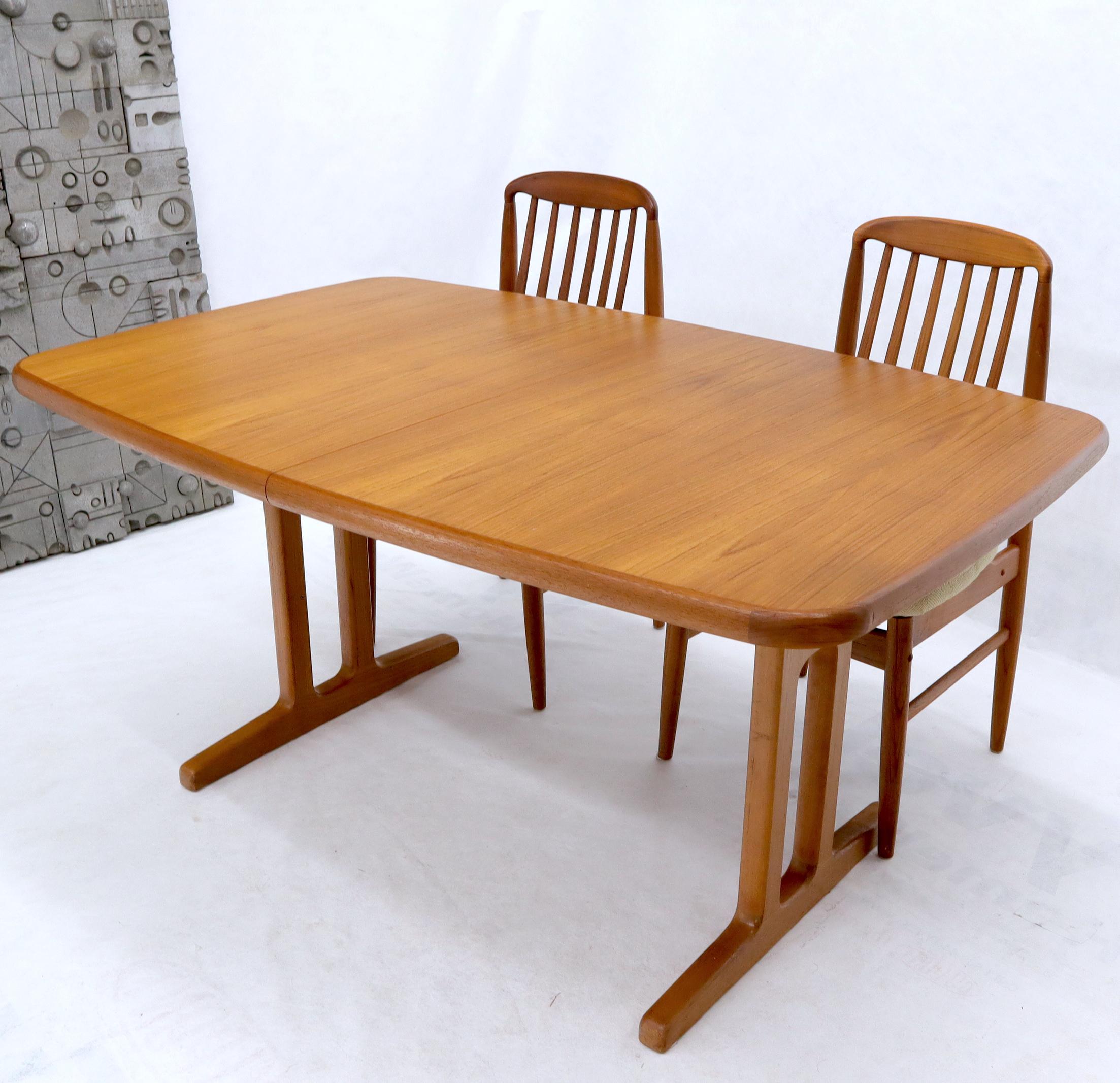 Danish Teak 2 Self Containing Extension Boards Dining Table For Sale 10