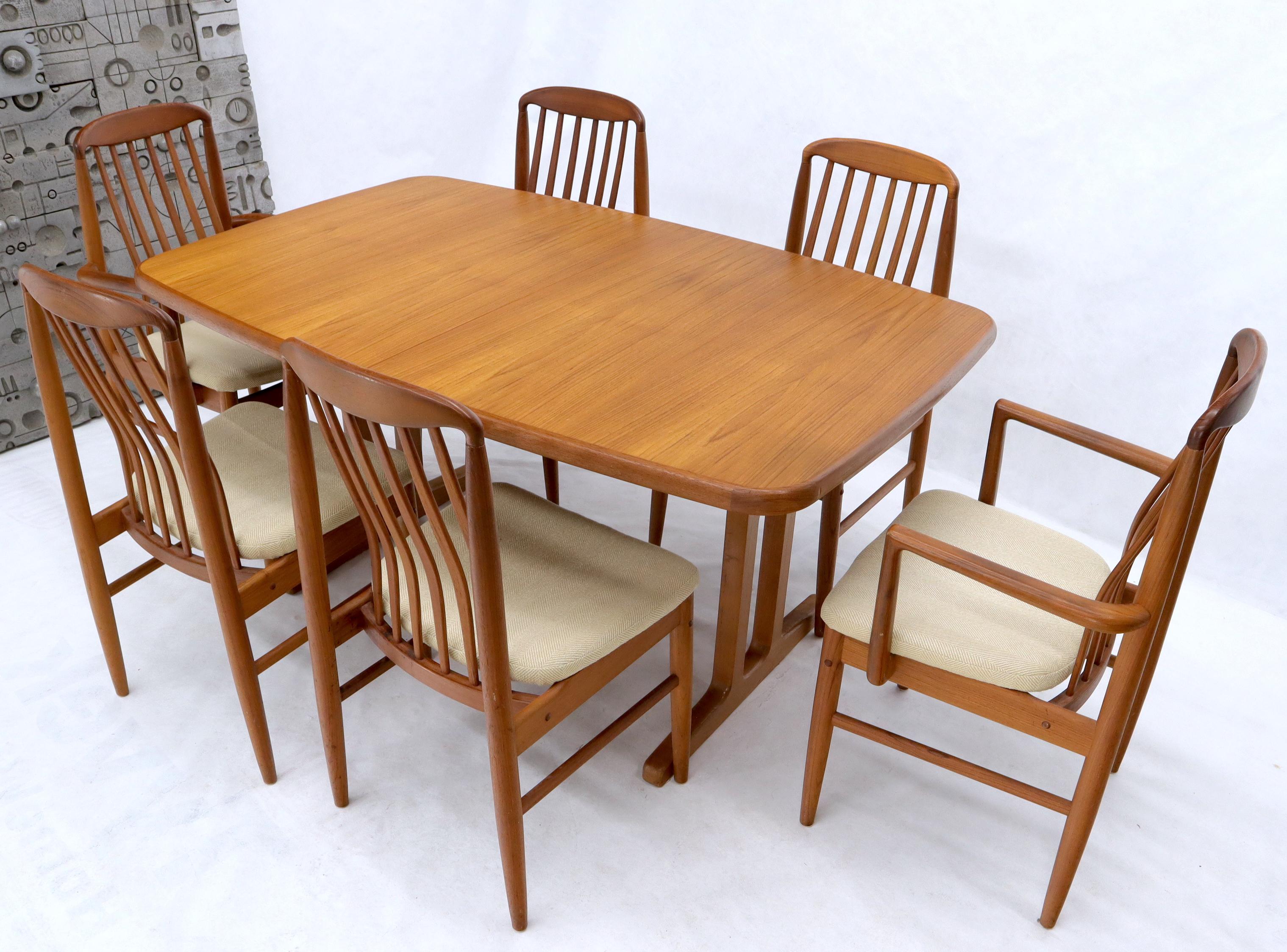 Mid-Century Modern Danish Teak 2 Self Containing Extension Boards Dining Table For Sale