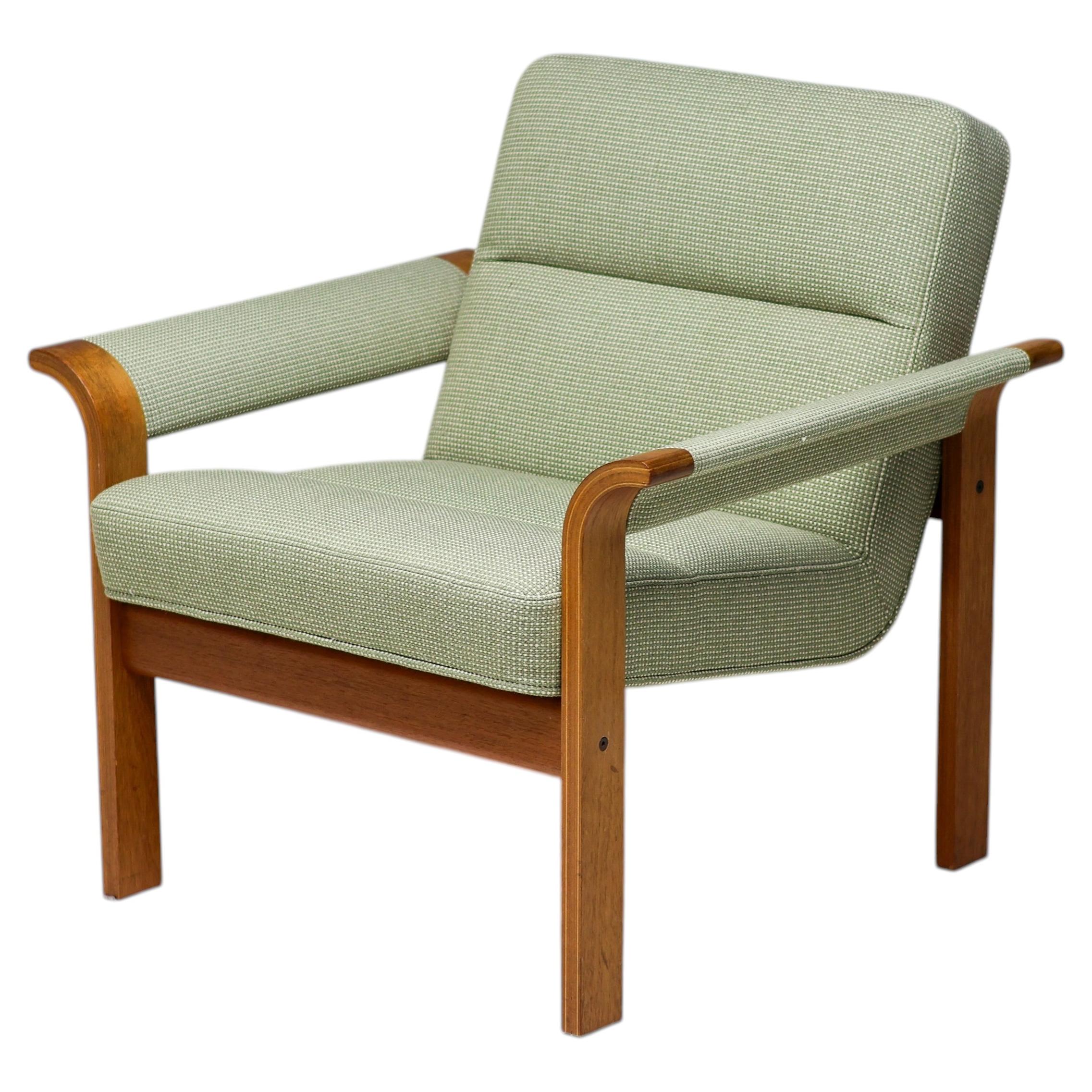 Danish Teak 2-Tone Green Lounge Chair by Thygesen & Sorensen for Magnus Olesen