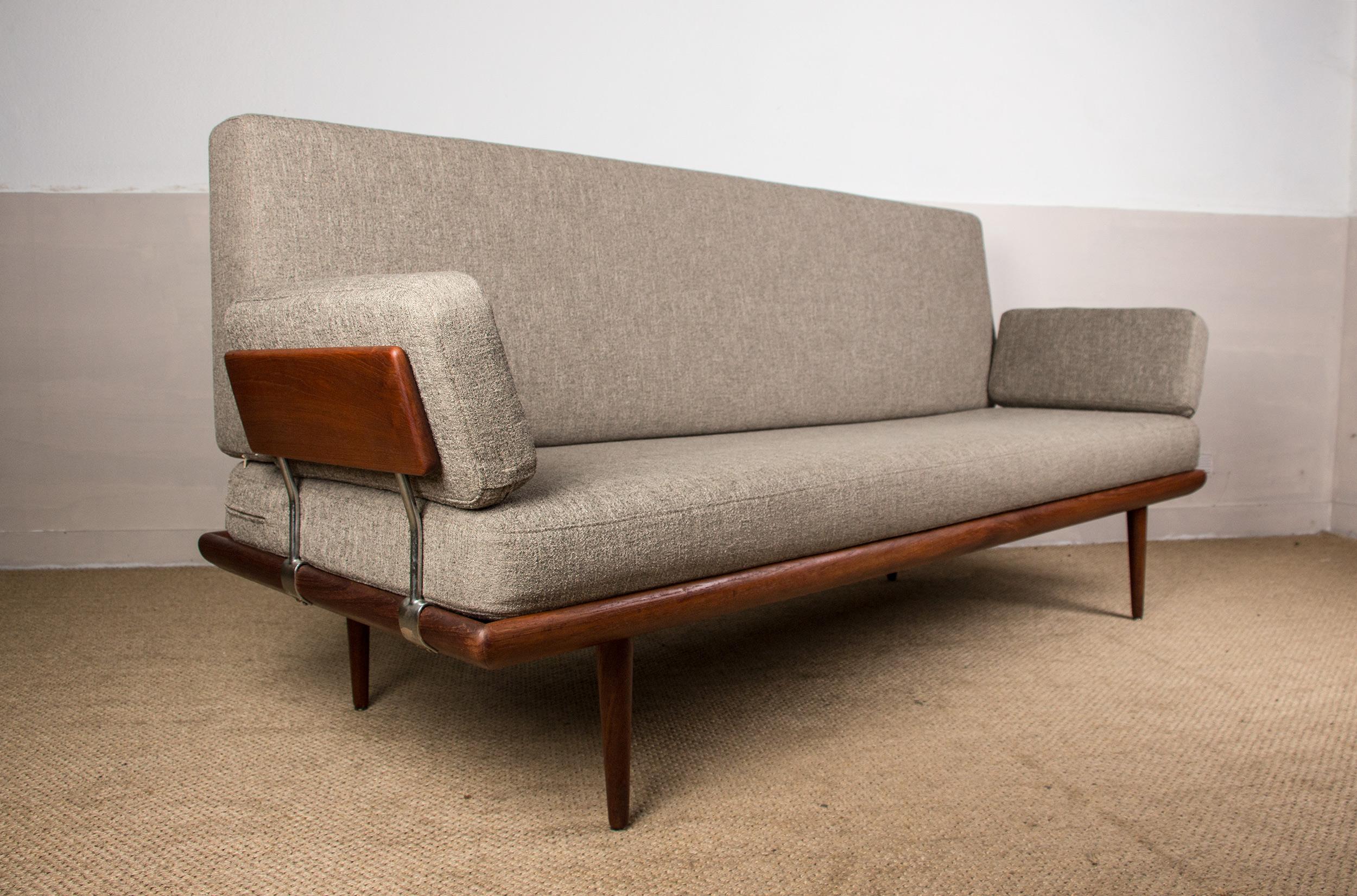 Danish Teak 3 Seats Sofa Model Fd 417 