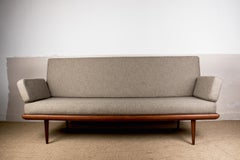 Danish Teak 3 Seats Sofa Model Fd 417 "Minerva"  by Peter Hvidt.