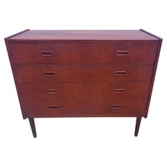 Danish Teak 4 Drawer Dresser, circa 1960
