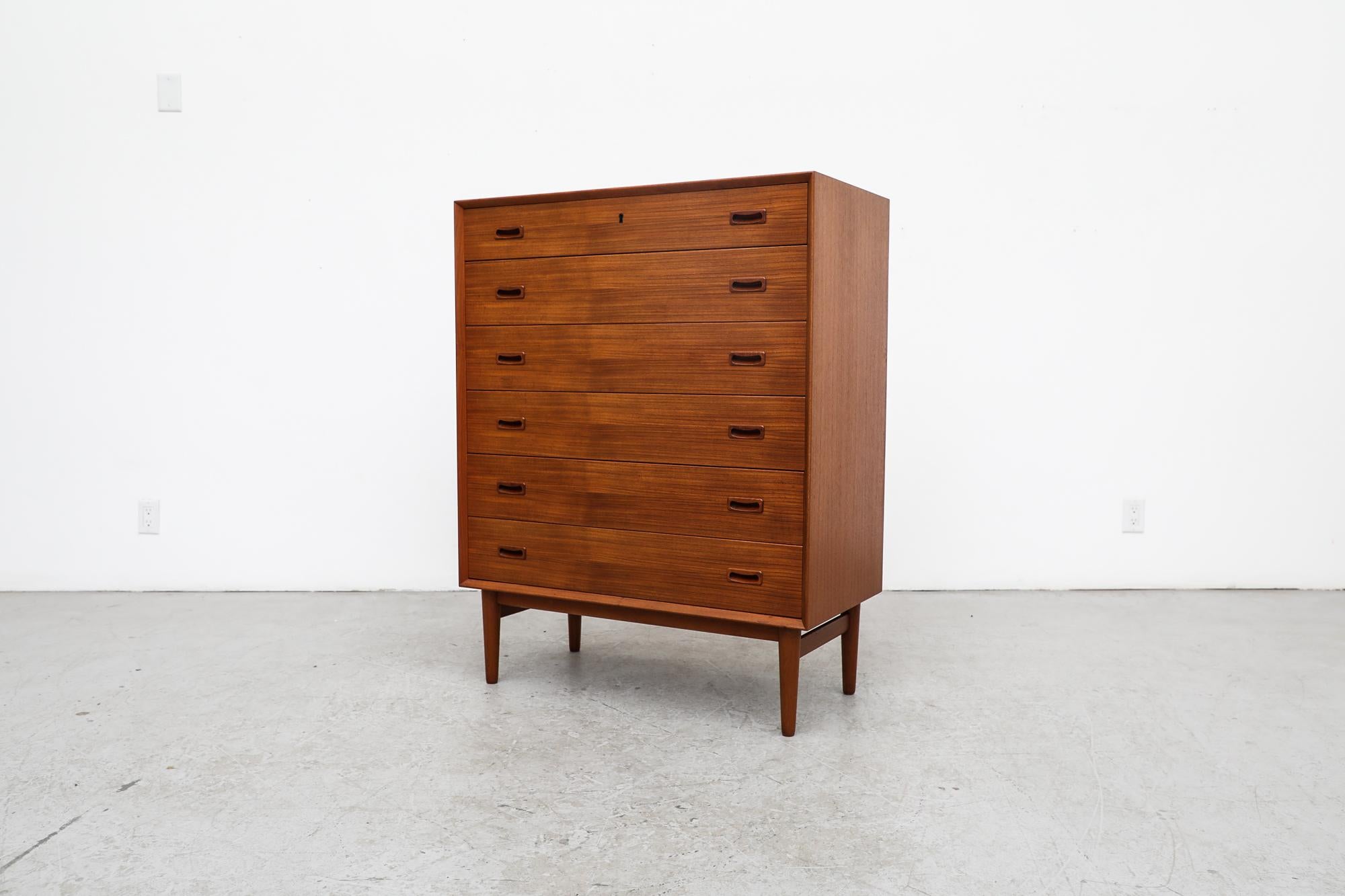 Mid-Century Modern Danish Teak 6 Drawer Dresser by France and Sons