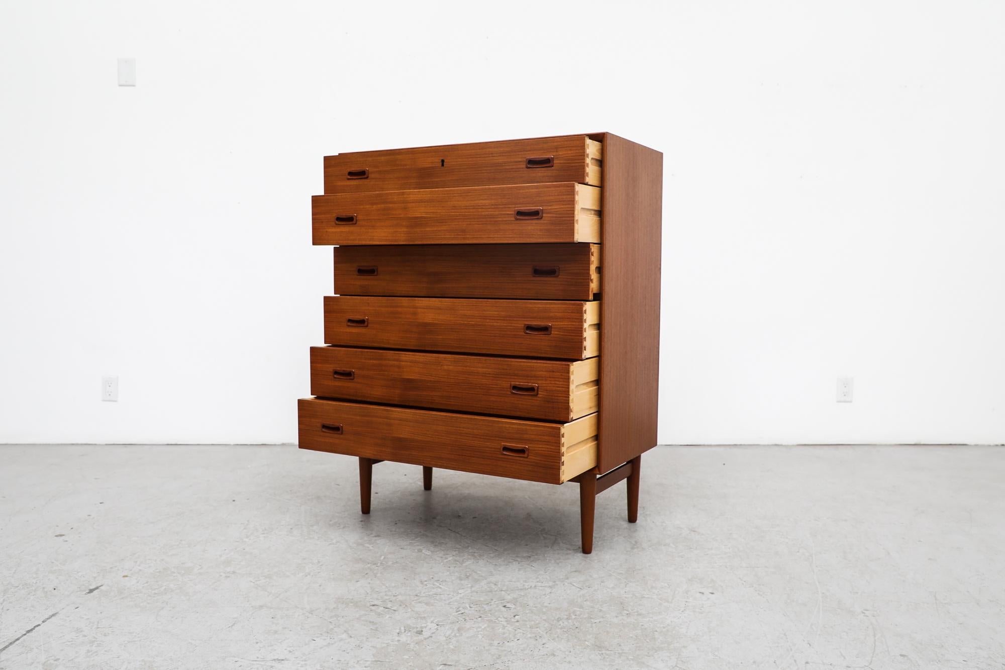 Danish Teak 6 Drawer Dresser by France and Sons In Good Condition In Los Angeles, CA