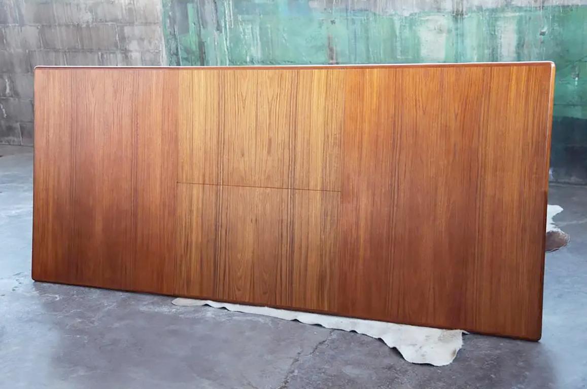 Table de salle à manger danoise en teck Benny A Linden 60s 70s + 6 chaises en teck Benny Linden Set of 7 en vente 6