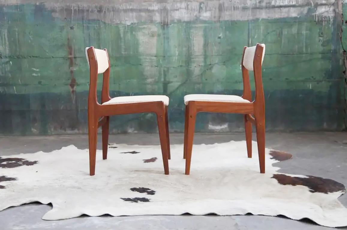 Scandinave moderne Teck danois 60s 70s Set of 6 Benny A Linden Erik Buch Attributed Teak Chairs en vente