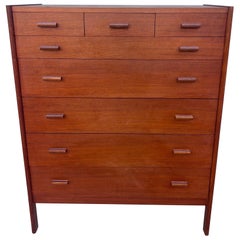 Danish Teak 7 Drawer Dresser by Vitre Mid-20th Century, 1963