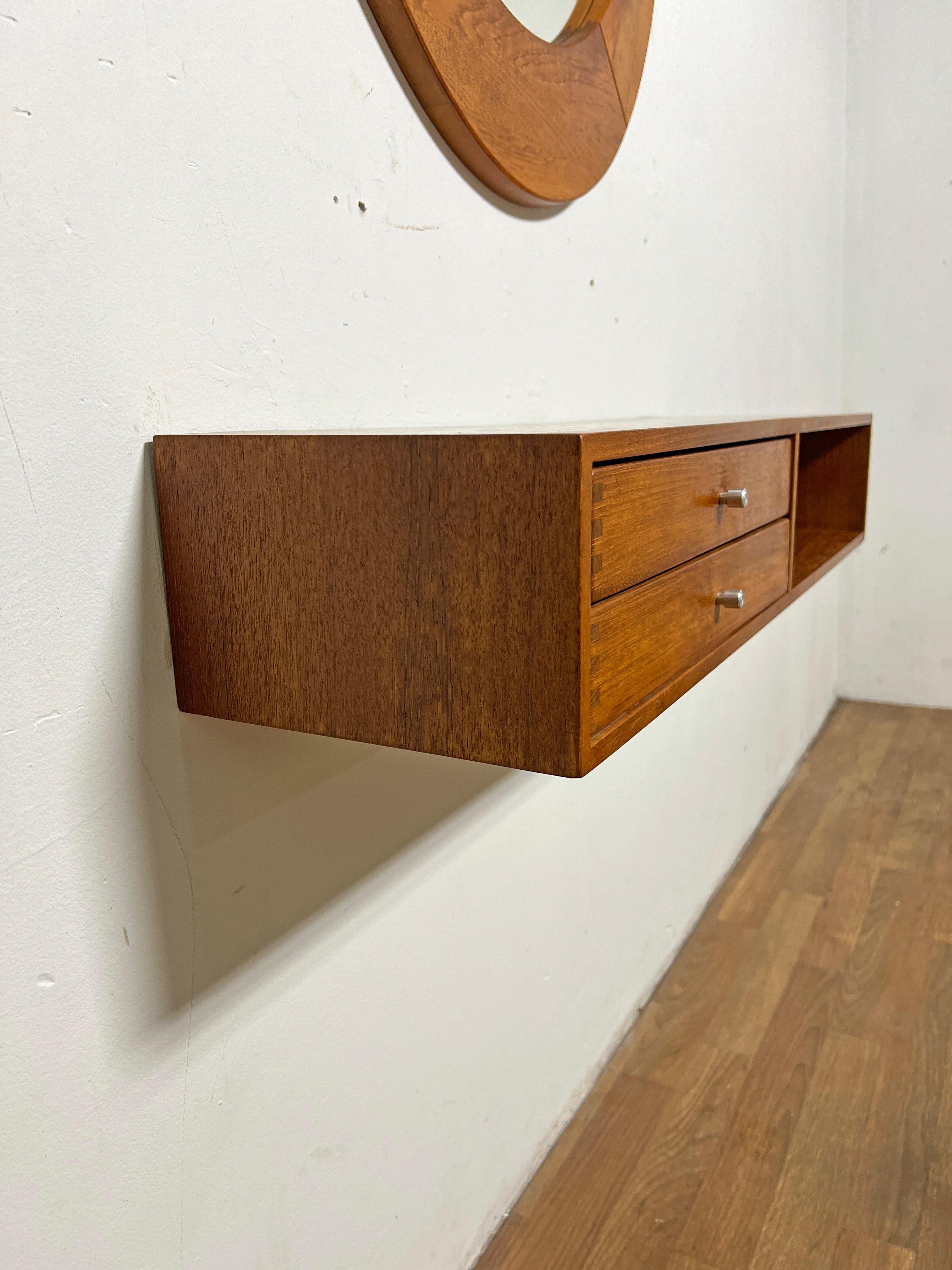 Danish Teak Aksel Kjersgaard Console With Pedersen & Hansen Mirror Circa '60s 2