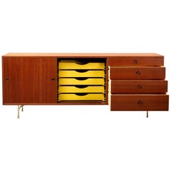 Danish Teak and Brass Sideboard / Credenza by Børge Mogensen