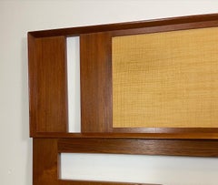 Danish Teak and Cane King Size Headboard