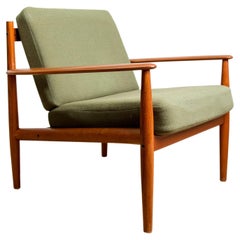 Danish Teak and Fabric Armchair Model 128 by Grete Jalk for France & Son, 1960