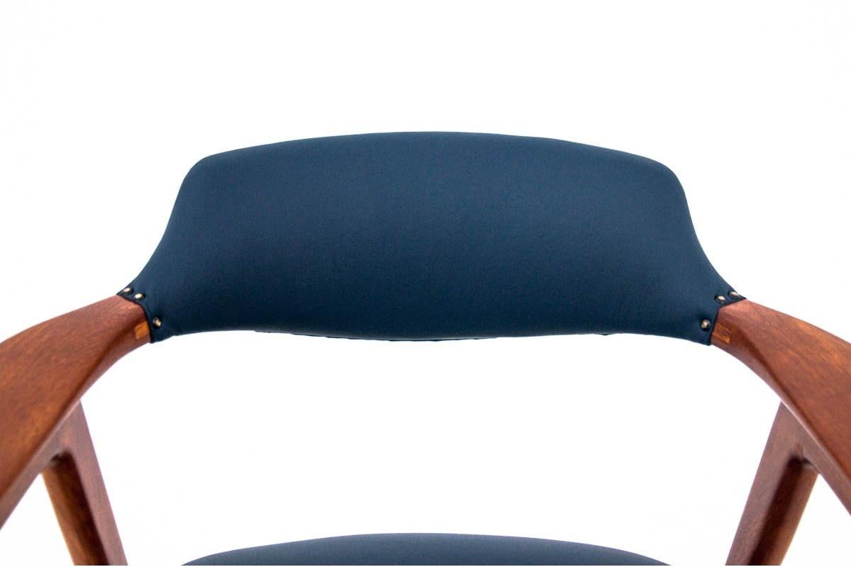 Dänischer Sessel aus Teakholz und Leder, dänisches Design im Zustand „Gut“ im Angebot in Chorzów, PL
