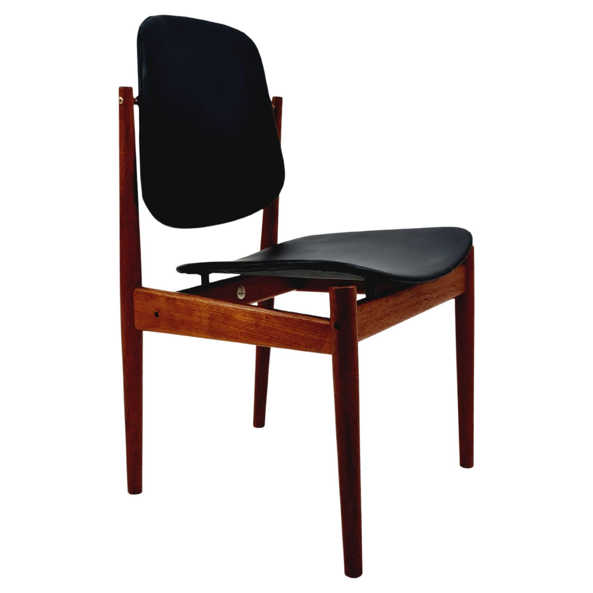 Danish teak and leather chair by Arne Vodder for France & Daverkosen, 1960s