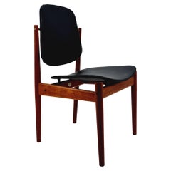 Danish teak and leather chair by Arne Vodder for France & Daverkosen, 1960s