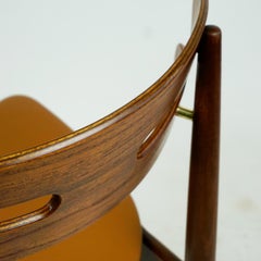 Dänischer Esszimmerstuhl aus Teakholz und Leder Mod. 178 von Johannes Andersen für Bramin