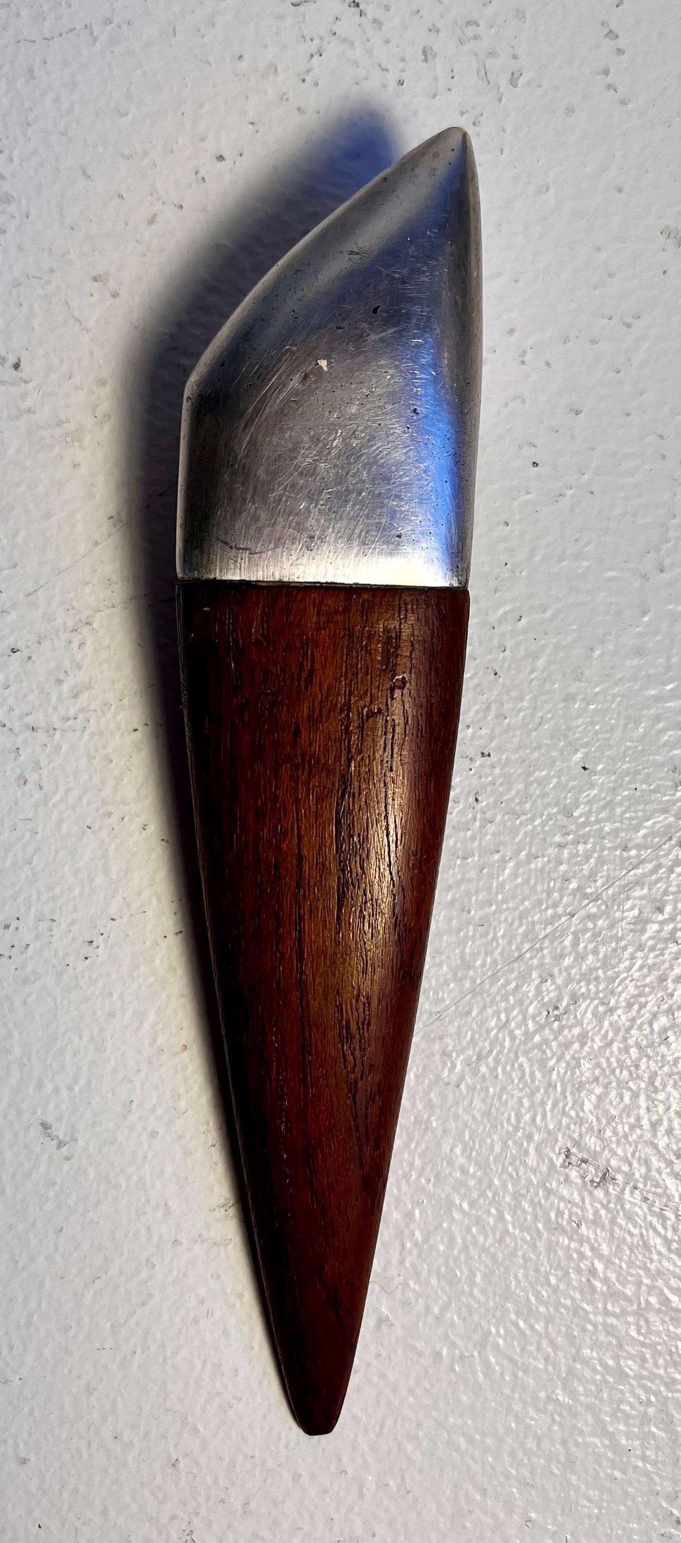 Danish Teak and Metal Bottle Opener For Sale 7