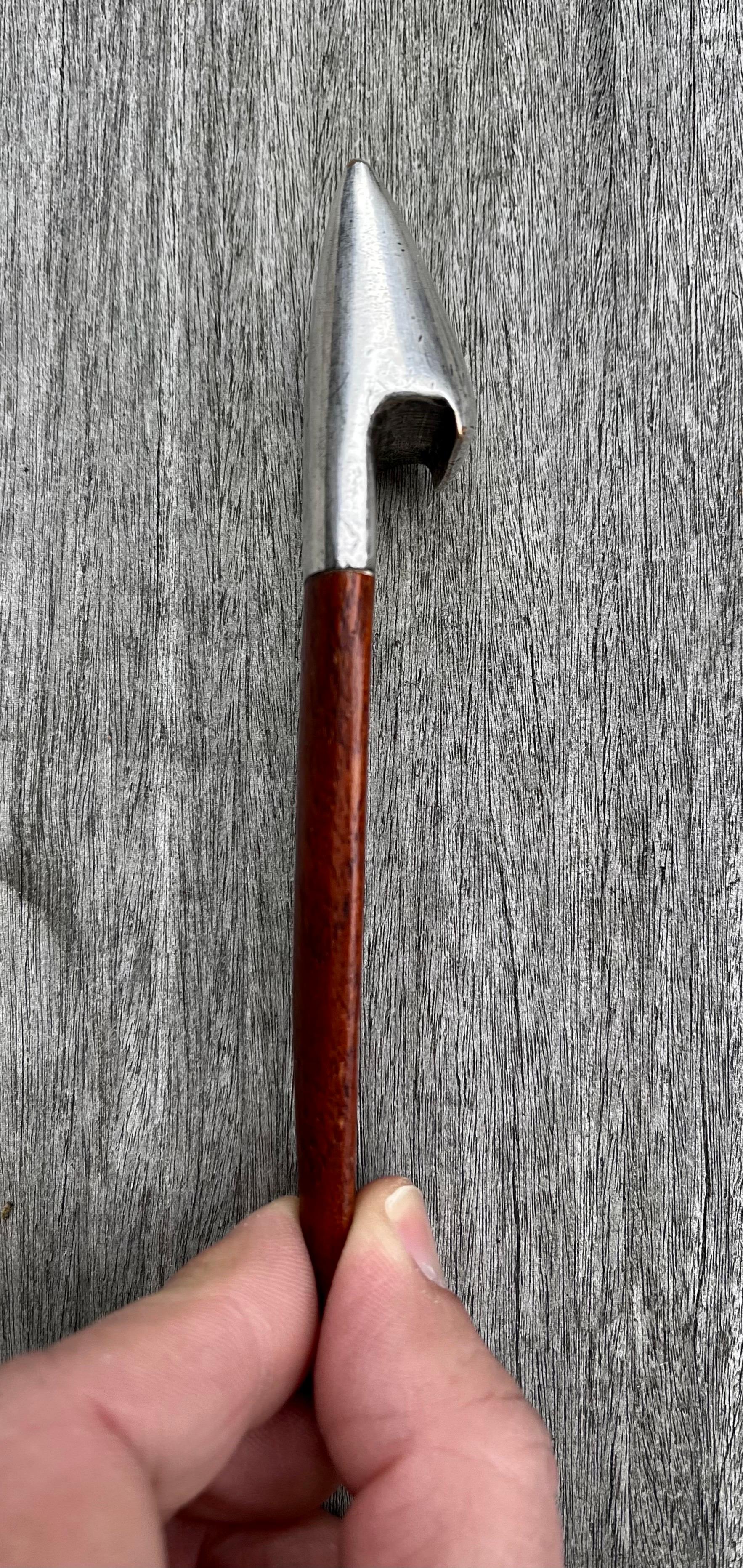 Mid-Century Modern Danish Teak and Metal Bottle Opener For Sale